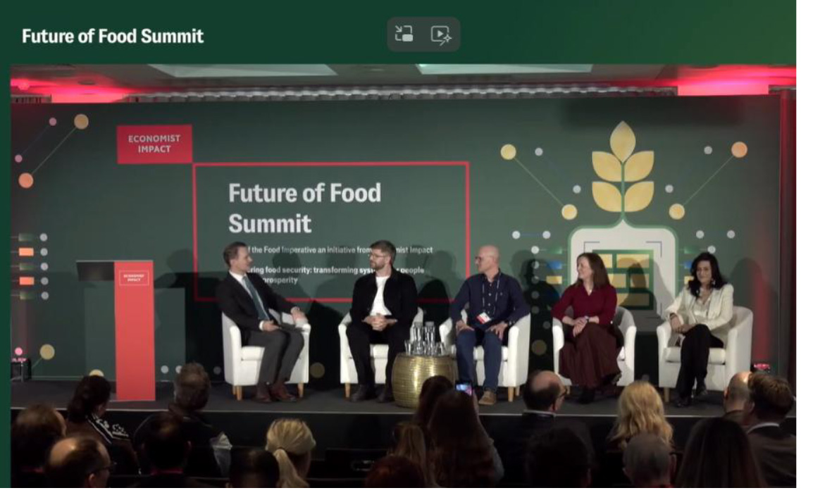 (On this ‘Net Zero in the Food Sector’ session, pictured right, Allene was joined on the panel by left to right: Charlie Hobhouse CEO of Klura; Peter Chandley, head of quality and food safety, Weetabix; (Allene) and Sasha Notley, director of sustainability, Fortnum & Mason.) 